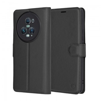 Techsuit Kožené pouzdro Honor Magic5 Pro Černá