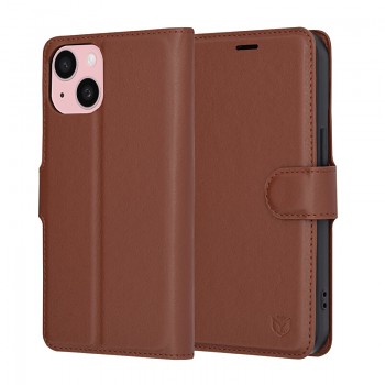 Techsuit Kožené pouzdro iPhone 15 Hnědý
