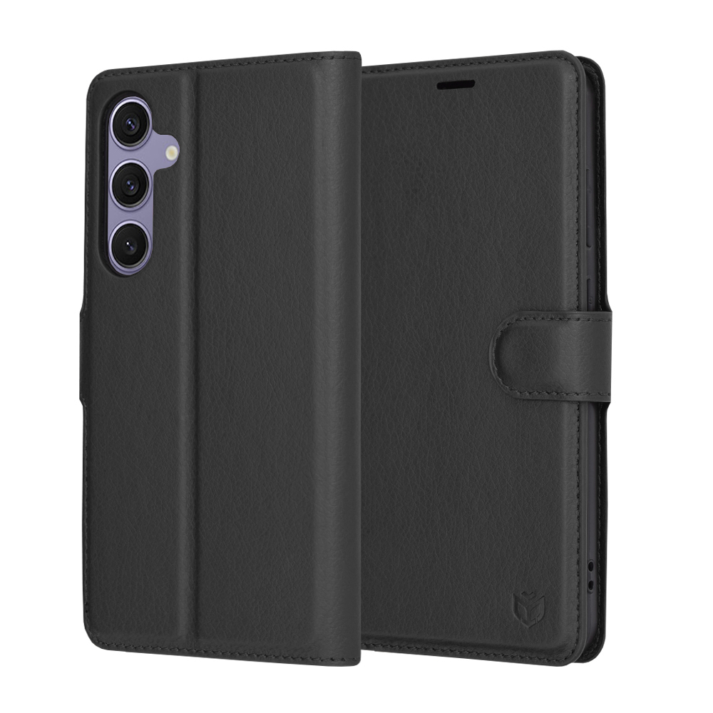 Levně Techsuit Kožené pouzdro Samsung Galaxy S24 Plus Černé