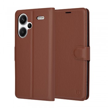 Techsuit Kožené pouzdro Xiaomi Redmi Note 13 Pro+ 5G Hnědé