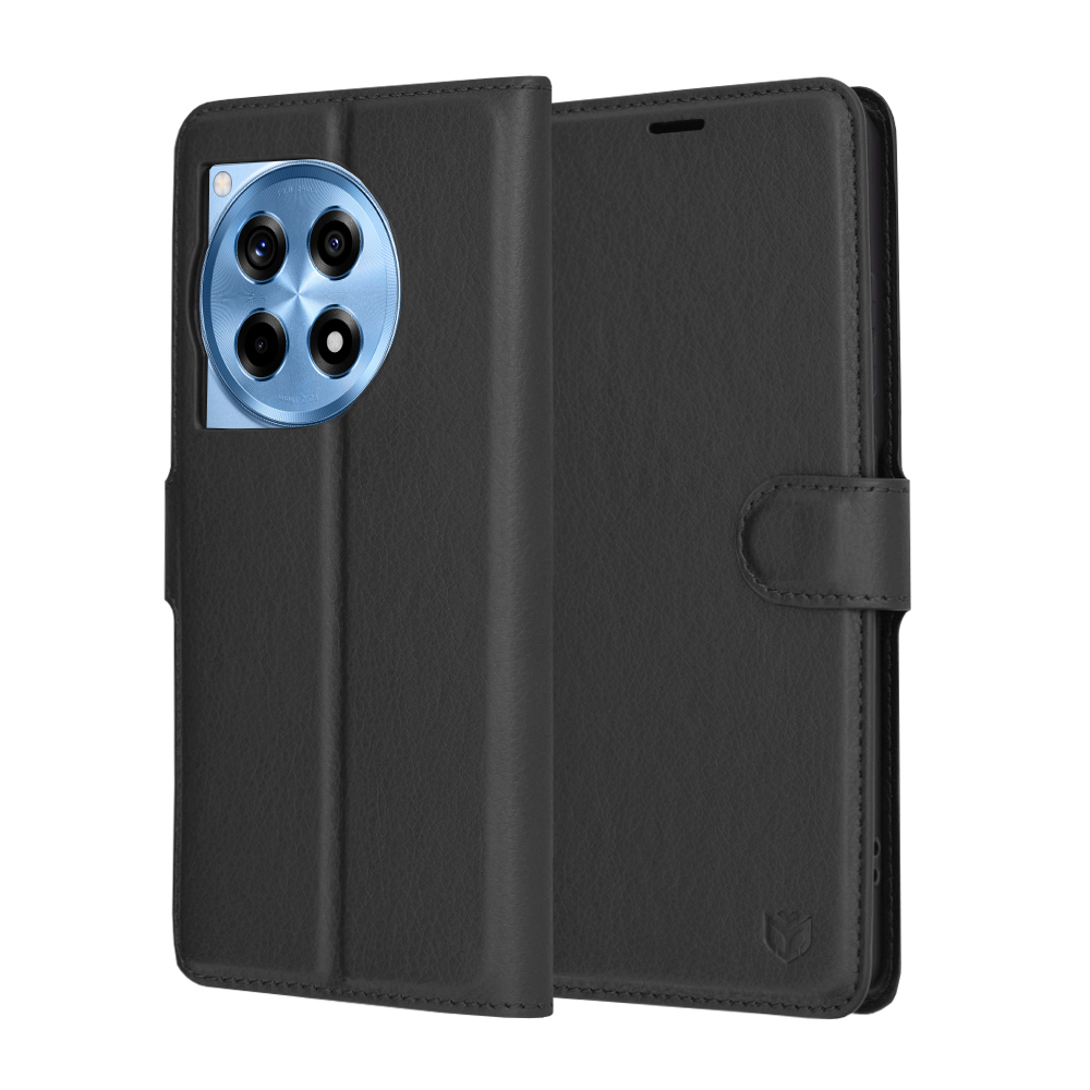 Levně Techsuit Kožené pouzdro OnePlus 12R Black