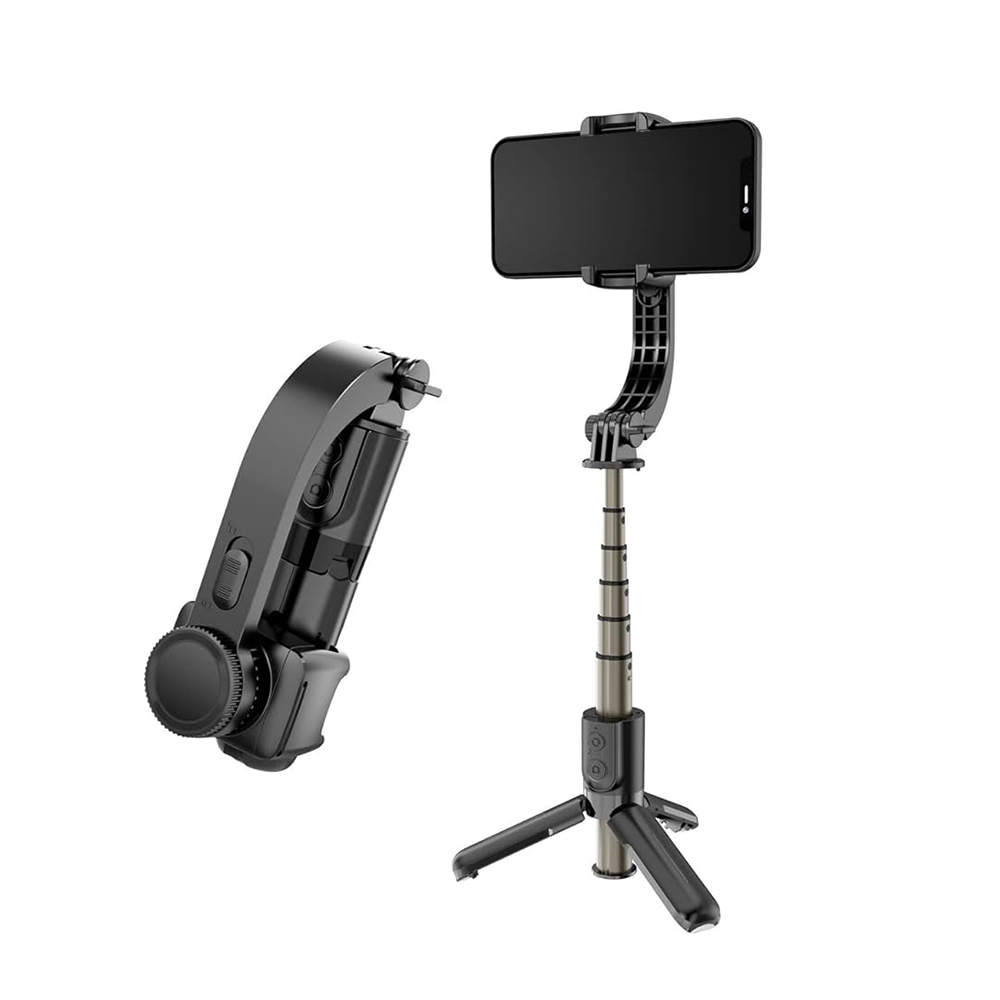 Levně Techsuit Mini Selfie Tyč L08Mini Stabilní Gimbal Stativ Černá 70cm