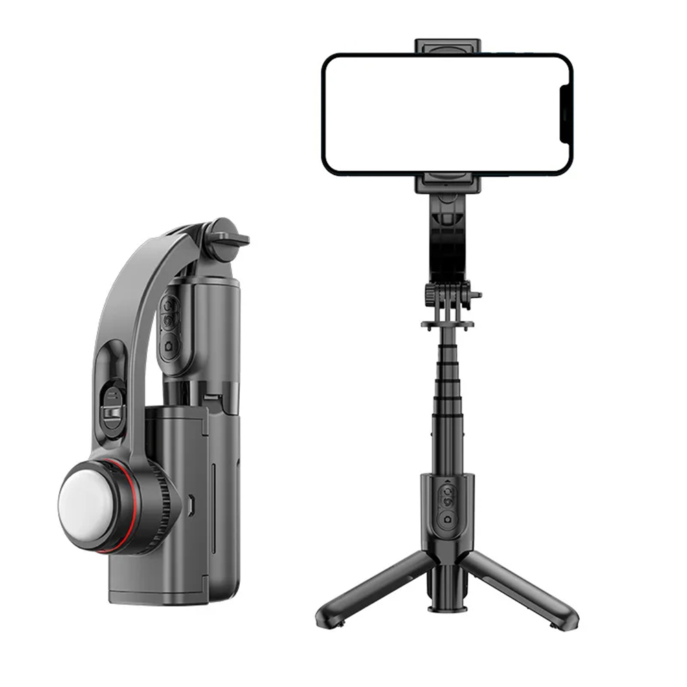 Techsuit Selfie tyč L18sMini Gimbal světlo 70cm Černá