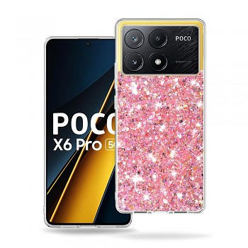 Techsuit Sparkly Glitter Xiaomi Poco X6 Pro Růžový