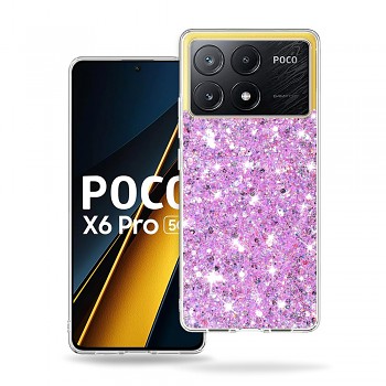 Techsuit Třpytivý Glitter Xiaomi Poco X6 Pro Magenta