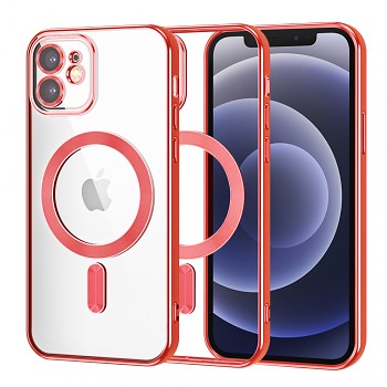 Techsuit Luxusní Křišťálový MagSafe iPhone 12 Červený