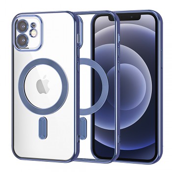 Techsuit Luxusní Křišťál MagSafe iPhone 12 Tmavě Modrá
