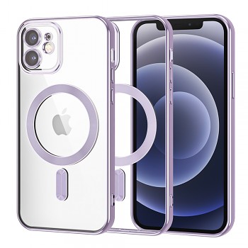 Techsuit Luxusní Křišťál MagSafe iPhone 12 Světle Fialový