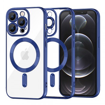 Techsuit Luxusní Křišťálový MagSafe iPhone 12 Pro Tmavě modrý