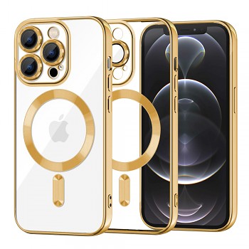 Techsuit Luxusní Křišťál MagSafe iPhone 12 Pro Gold