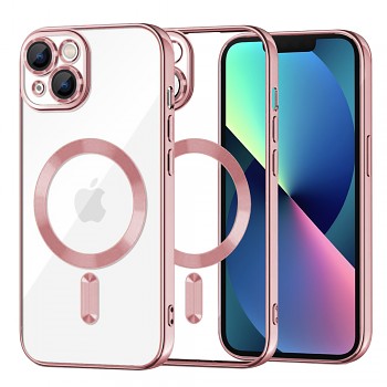 Techsuit Luxusní Křišťálový MagSafe iPhone 13 Růžový