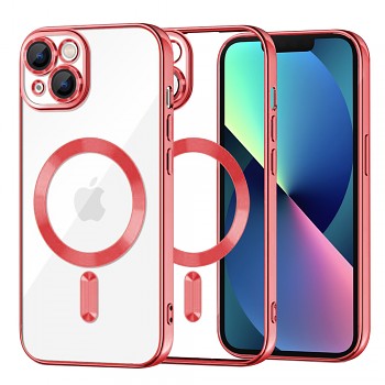 Techsuit Luxusní Krystal MagSafe iPhone 13 Červený