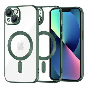 Techsuit Luxusní Křišťálový MagSafe iPhone 13 Tmavě zelený