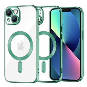 Techsuit Luxusní Křišťál MagSafe iPhone 13 Světle Zelená