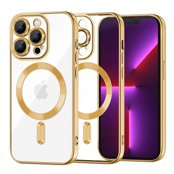 Techsuit Luxusní Křišťál MagSafe iPhone 13 Pro Gold