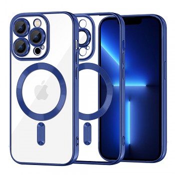 Techsuit Luxusní Křišťálový MagSafe iPhone 13 Pro Max Tmavě modrá
