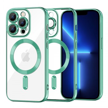 Techsuit Křišťálový MagSafe iPhone 13 Pro Max Světle Zelený