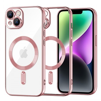 Techsuit Luxusní Křišťálový MagSafe iPhone 14 Růžový