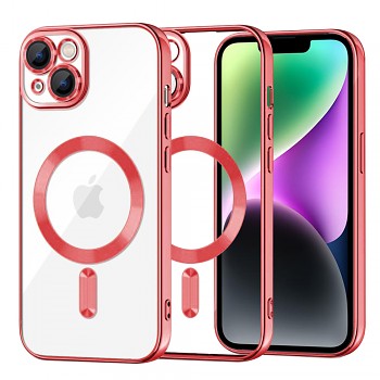 Techsuit Luxusní Krystalové MagSafe iPhone 14 Červené