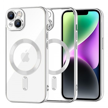 Techsuit Luxusní Křišťál MagSafe iPhone 14 Silver