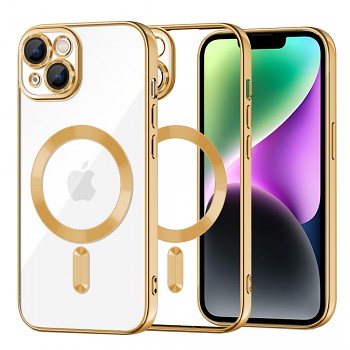 Techsuit Luxusní Křišťál MagSafe iPhone 14 Gold