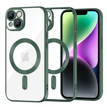 Techsuit Luxusní Křišťál MagSafe iPhone 14 Temně Zelený