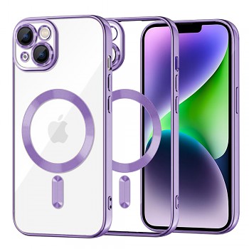 Techsuit Luxusní Krystal MagSafe iPhone 14 Plus Světle fialová