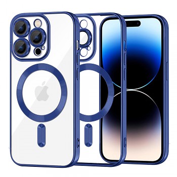Techsuit Luxusní Křišťálový MagSafe iPhone 14 Pro Tmavě modrý