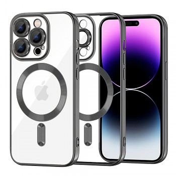 Techsuit Luxusní Křišťálový MagSafe iPhone 14 Pro Max Černý