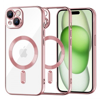 Techsuit Luxusní Křišťálový MagSafe iPhone 15 Plus Růžový