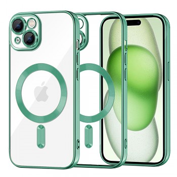 Techsuit Luxusní Křišťálový MagSafe iPhone 15 Plus Světle zelený
