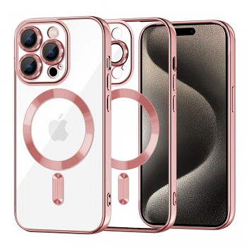 Techsuit Křišťál MagSafe iPhone 15 Pro Max Růžový