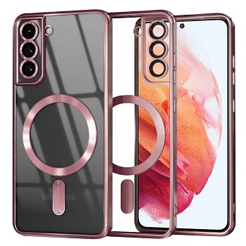 Techsuit Křišťálové MagSafe Samsung Galaxy S21 5G Růžové