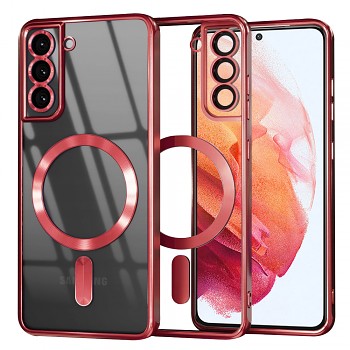 Techsuit Luxusní Krystal MagSafe Samsung Galaxy S21 5G Červený