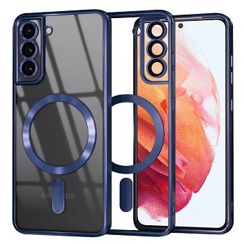 Techsuit Luxusní Křišťál MagSafe Samsung Galaxy S21 5G Tmavě Modrá