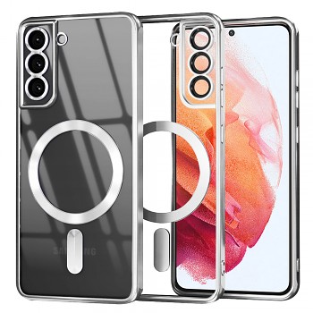 Techsuit Luxusní Křišťálový MagSafe Samsung Galaxy S21 5G Stříbrný