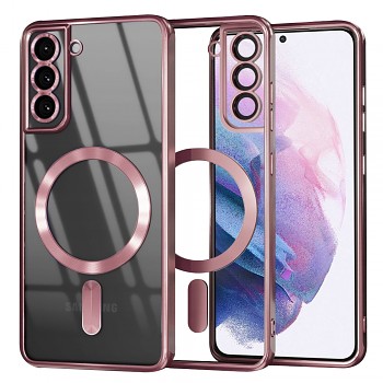 Luxusní Křišťálový MagSafe Samsung S21 Plus 5G Růžový