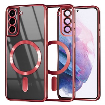 Techsuit Luxusní Křišťálový MagSafe Samsung Galaxy S21 Plus 5G Červený