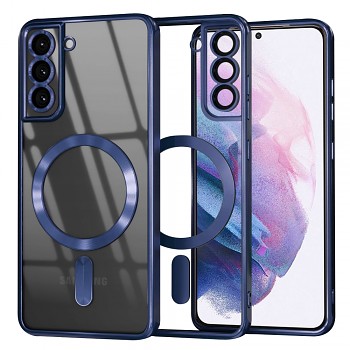 Techsuit Luxusní Křišťálový MagSafe Samsung S21 Plus 5G Tmavě modrá