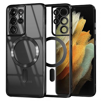 Techsuit Luxusní Křišťálový MagSafe Samsung Galaxy S21 Ultra 5G Černý