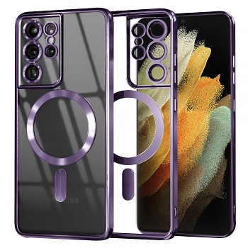 Techsuit MagSafe Samsung Galaxy S21 Ultra 5G Světle fialový