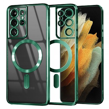 Křišťálový MagSafe Samsung Galaxy S21 Ultra 5G Light Green