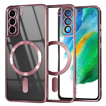 Techsuit Luxusní Křišťálový MagSafe Samsung Galaxy S21 FE 5G Růžový