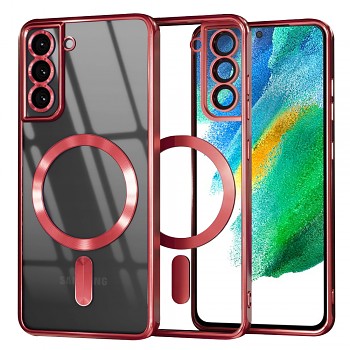 Techsuit Luxusní Křišťál MagSafe Samsung Galaxy S21 FE 5G Červený