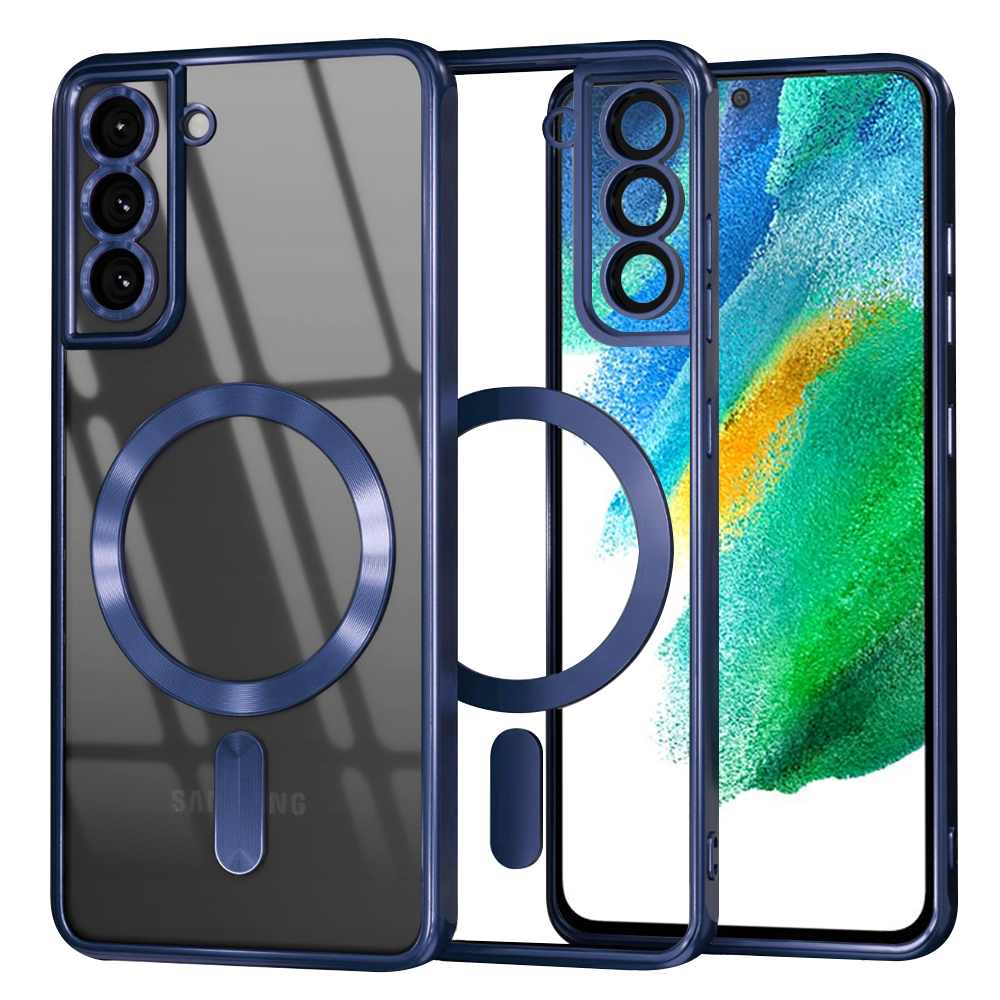 Levně Techsuit Luxusní MagSafe Samsung Galaxy S21 FE 5G Tmavě modrý