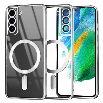 Techsuit Křišťálový MagSafe Samsung Galaxy S21 FE Stříbrný