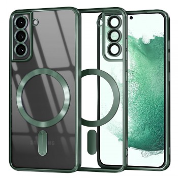 Techsuit Křišťálový MagSafe Samsung Galaxy S22 Plus Sytě Zelená