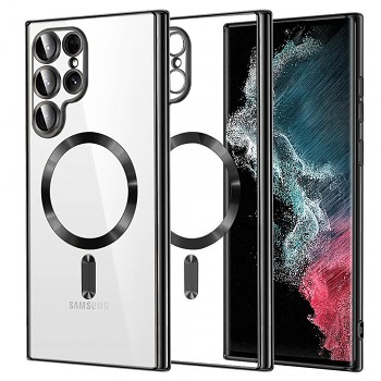 Techsuit Luxusní Křišťál MagSafe Samsung Galaxy S22 Ultra 5G Černý
