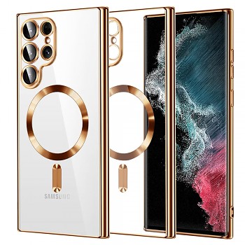 Techsuit Křišťálový MagSafe Samsung Galaxy S22 Ultra 5G Gold