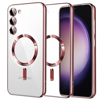 Techsuit Luxusní Křišťálový MagSafe Samsung Galaxy S23 Růžový